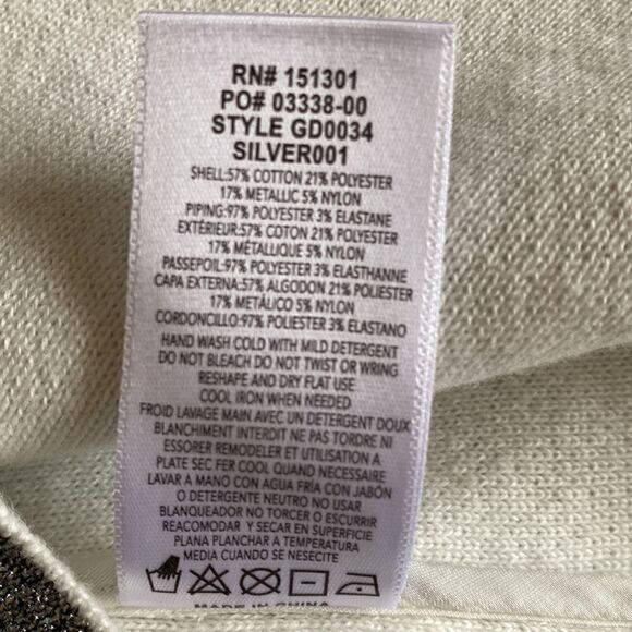 NWT Great American Bell Sleeve Silver Metallic Mini Dress Size 2 Medium - Picture 16 of 16